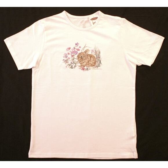 Northern Reflections Bunny Flowers T-Shirt XLarge NOS NWT - Picture 1 of 3